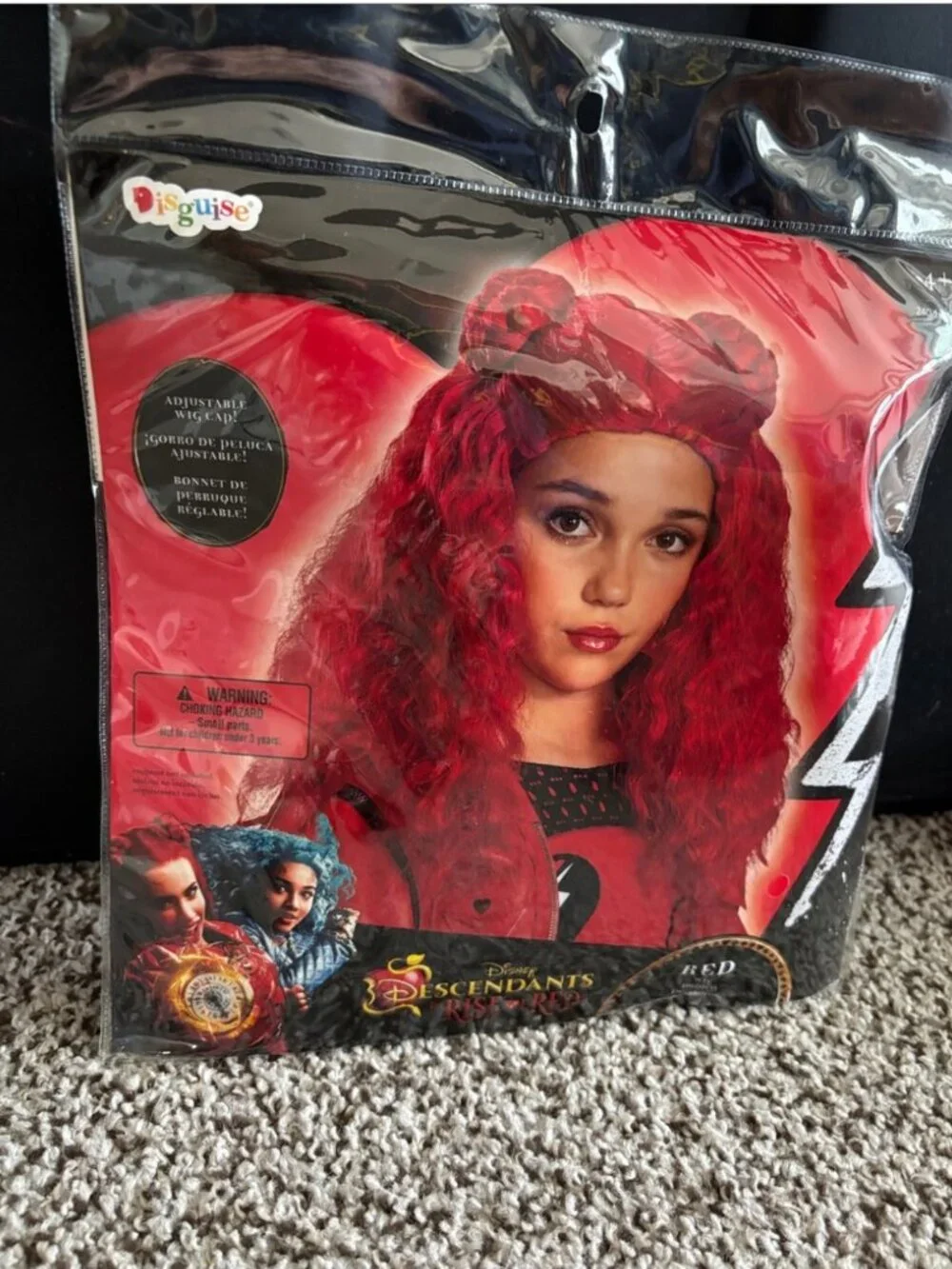 Descendants RED, Wig, Light Up Watch Halloween Costume 10/12 Deluxe Disney Girls